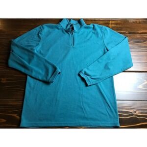 Envision Studio Shirt, Men's Size XL, Turquoise, 1/4 Zip, Polo